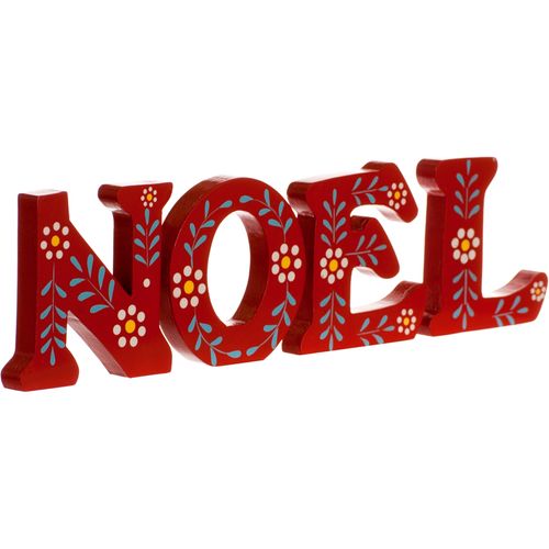 Noel Red Wooden Letter Block Christmas Decoration Crusader Gifts