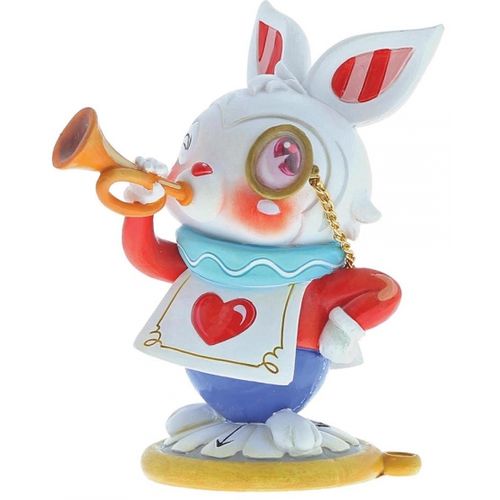 THE WHITE RABBIT FROM ALICE GLASS PAPERWEIGHT IN GIFT BOX HAND PAINTED IN UK