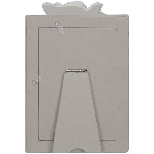 8/" x 10/" Impressions Grey Resin Photo Frame with Rose